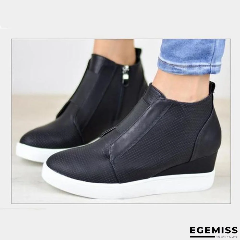 Chic Wedges Ankle Boots For Women Casual Platform Shoes Woman Plus Size Boots | EGEMISS