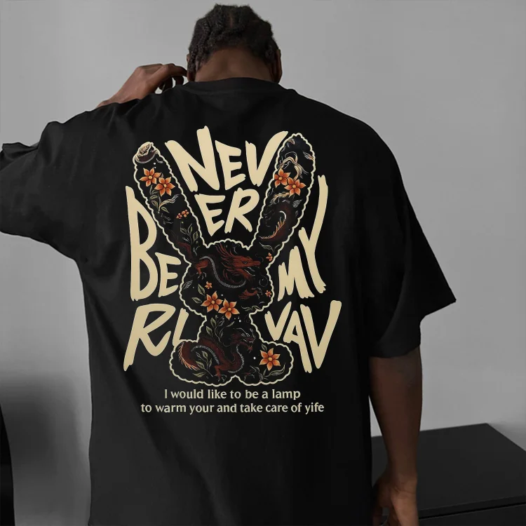 Floral Rabbit Graphic T-Shirt For Men - Stylish And Comfortable Tee