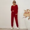 Women's Pajamas Solid Color Long-sleeved Loose Casual Home Wear