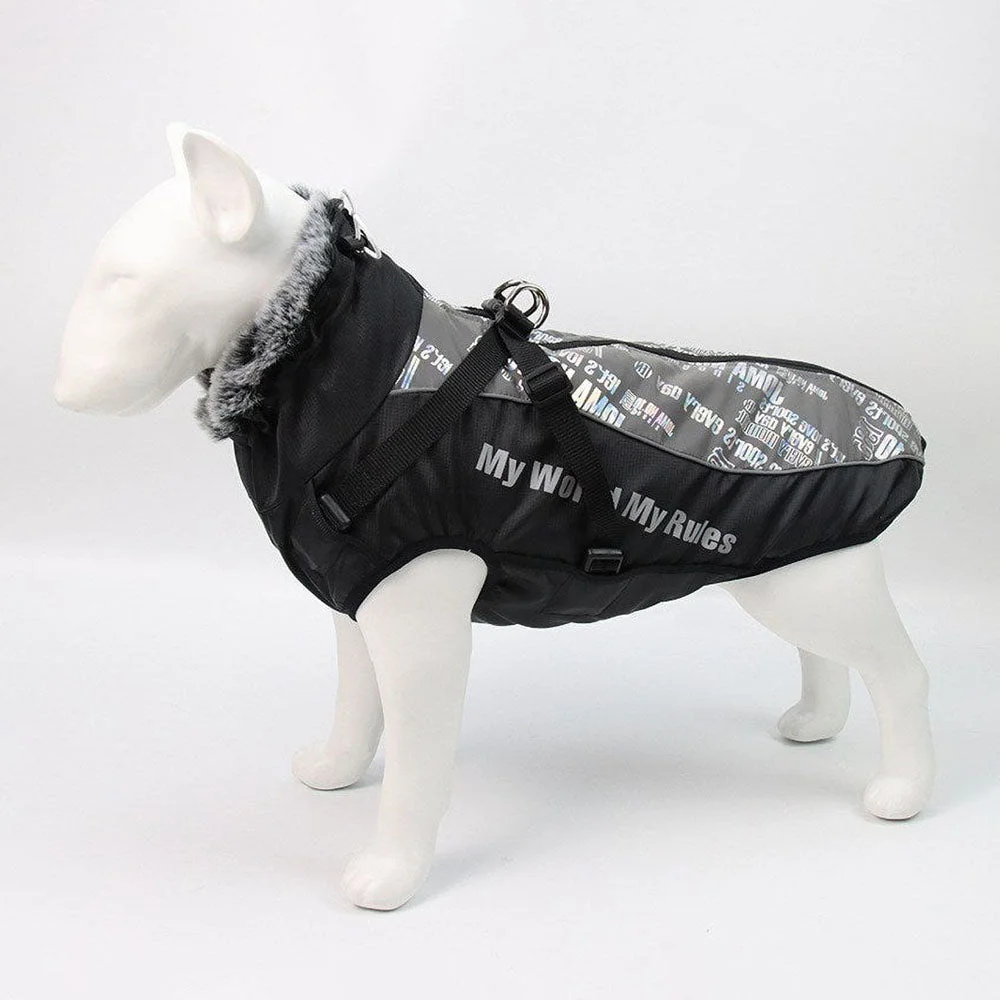 Waterproof Dog Jacket Harness for Large Dogs