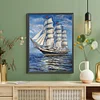 Diamond Painting -DIY Full Square Drill Sailboat