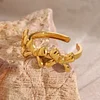 Stylish Bowknot Golden Open Ring