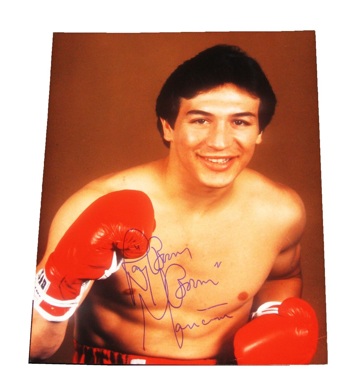 RAY BOOM MANCINI HAND SIGNED AUTOGRAPHED 8X10 Photo Poster painting WITH PSA/DNA LETTER COA