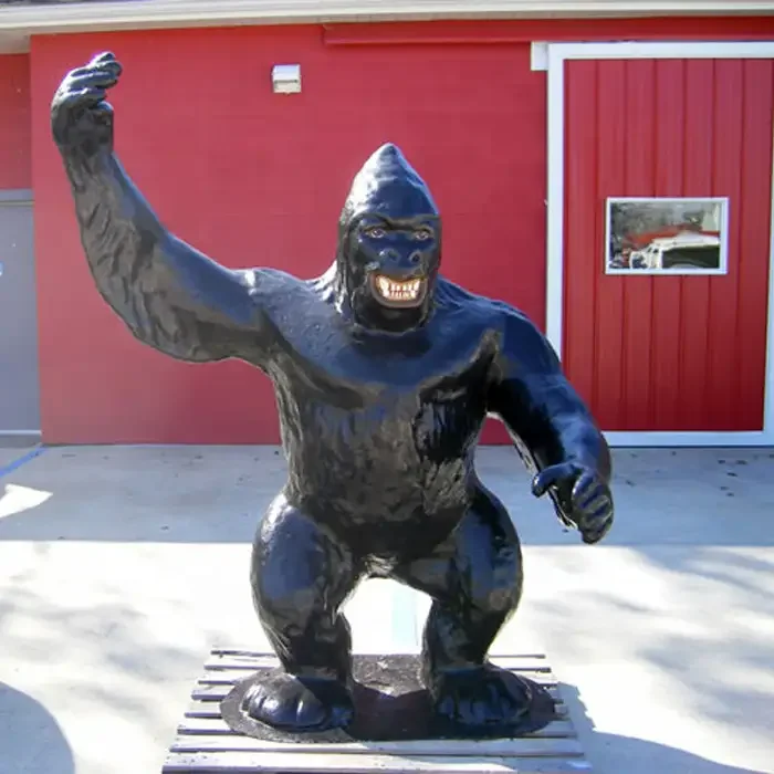 Life Size Antique Bronze Fiberglass Gorilla Statue