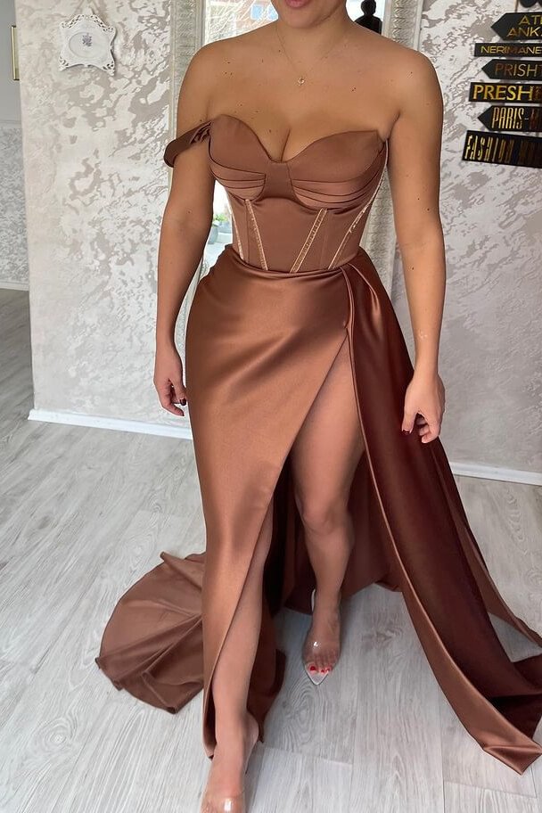 Charming Sweetheart Mermaid One Shoulder Prom Dress With Slit | Ballbellas Ballbellas