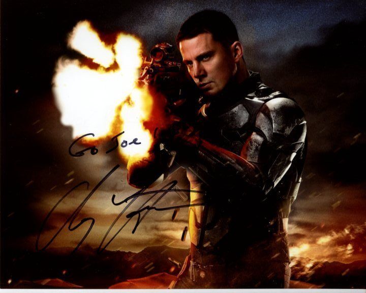 CHANNING TATUM Signed Autographed G.I. JOE THE RISE OF COBRA DUKE Photo Poster painting