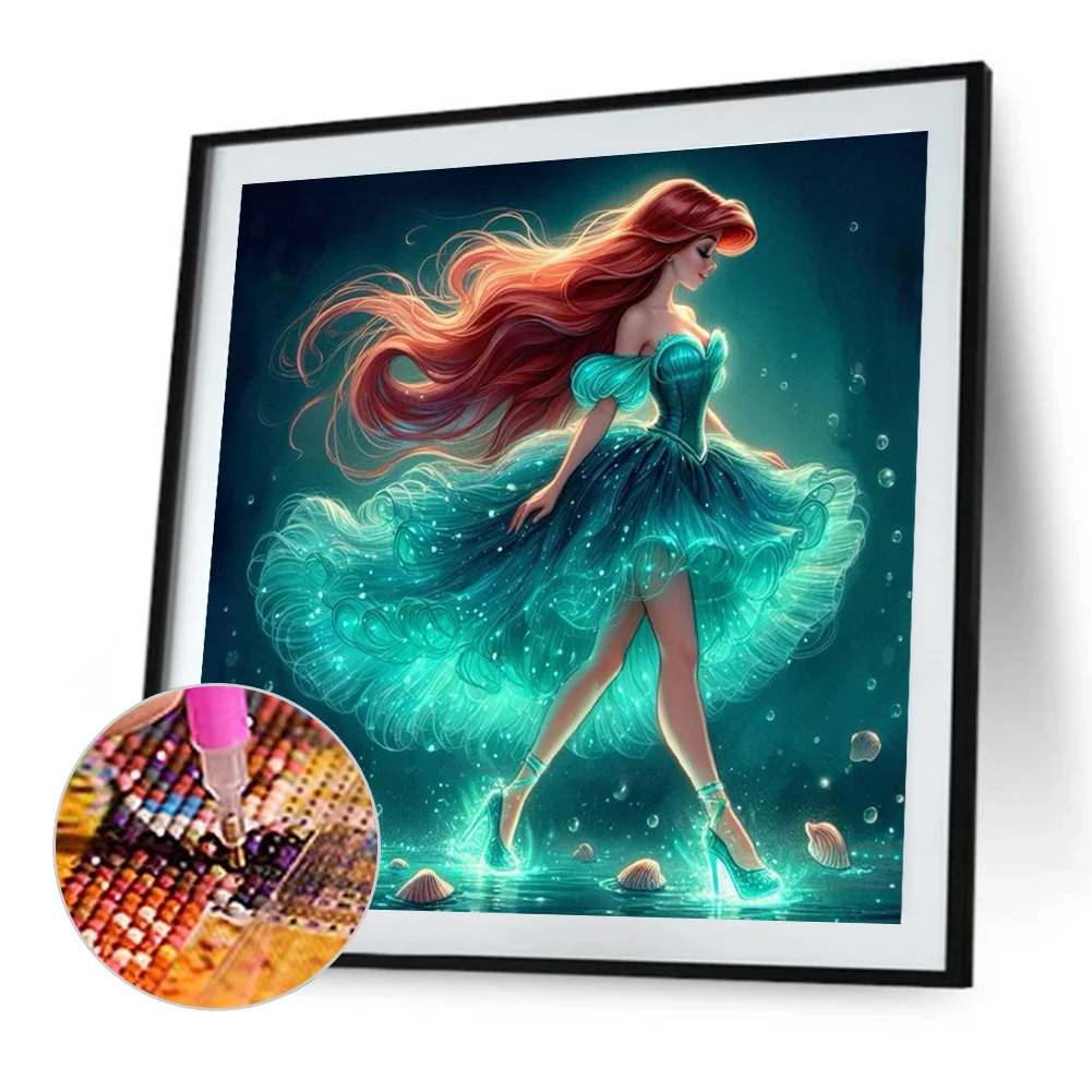 Diamond Painting - Full Round Drill - Princess Ariel(Canvas|40*40cm)