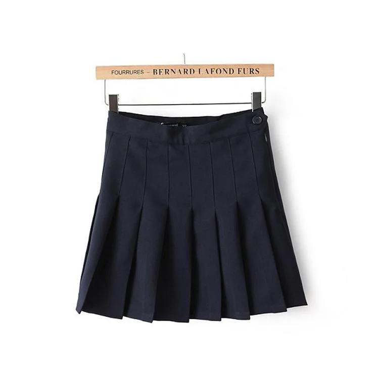 High-Waist Pleated Skirt - Gotamochi Kawaii Shop, Kawaii Clothes