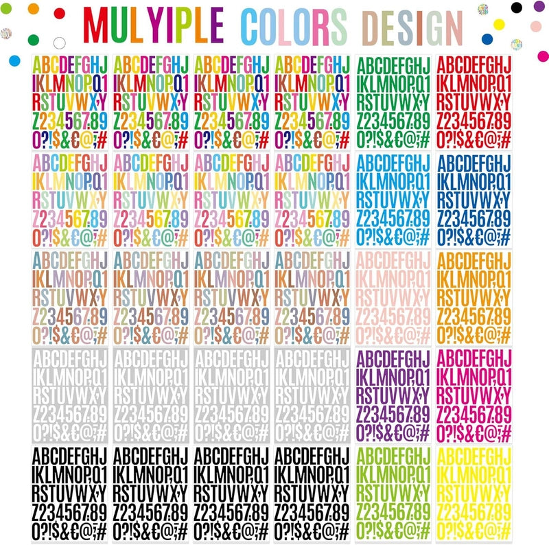 1 Piece Letter Learning School PVC Basic Stickers