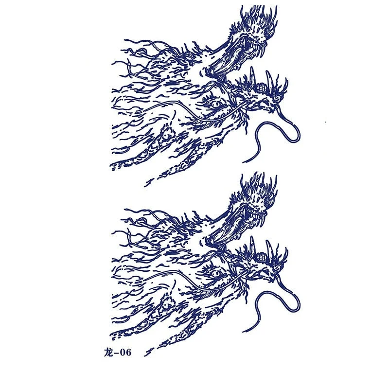 Dragon Juice Ink Tatouage Semi Permanent Temporary Tattoo Stickers Waterproof Lasting Tatuajes Temporales Hombre Art Fake Tattoo