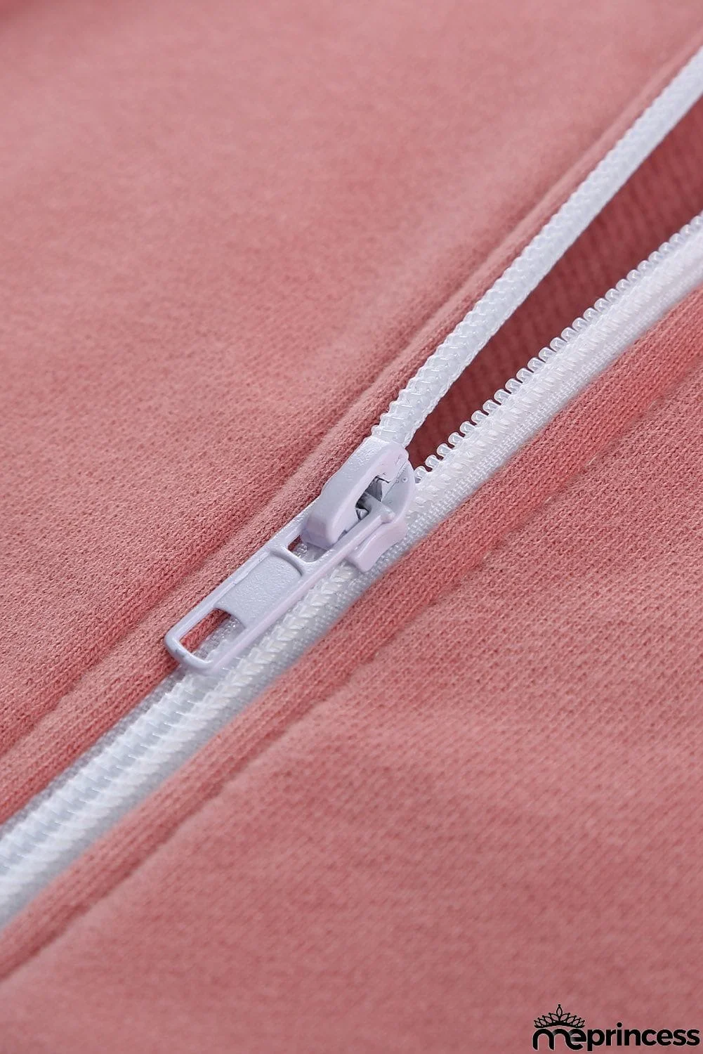 Zip Front Color Block Splicing Drawstring Hoodie