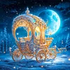 Diamond Painting -DIY Round Drill Pumpkin Car under the Moon（40x40cm）