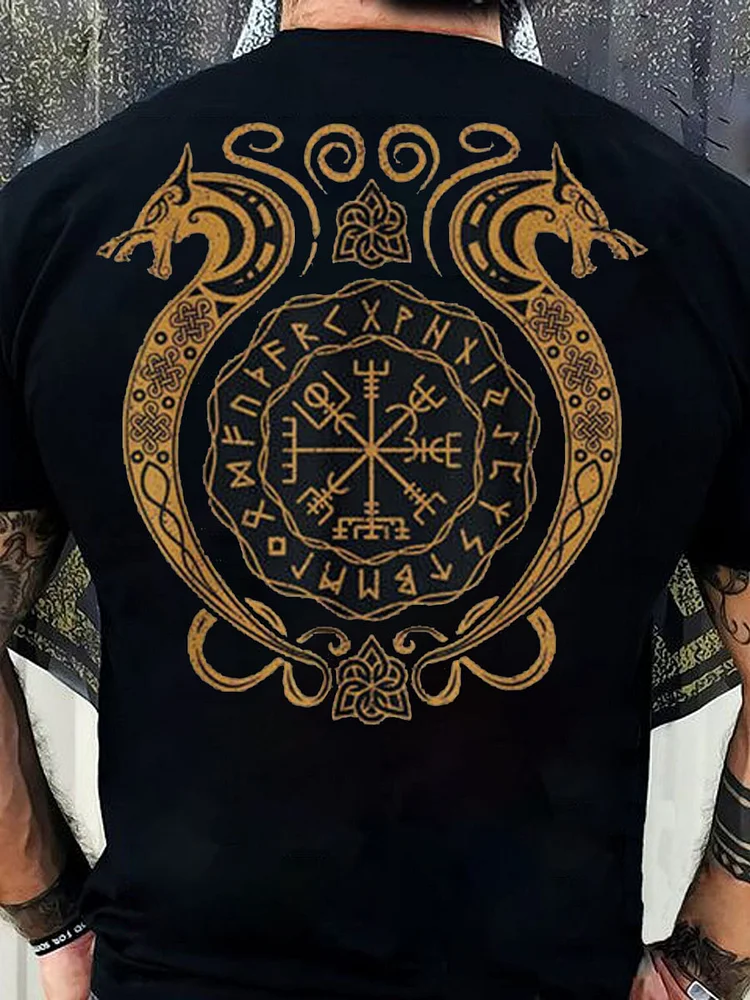 Herren Vinking Norwegisch Skandi navis ches Island Runen Norwegen Bedrucktes T-Shirt