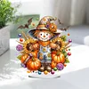 Diamond Painting Halloween Autumn Scarecrow Table Top Ornament Kits for Home Office Decor