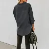 Chemise en jean &agrave; manches longues pour femme