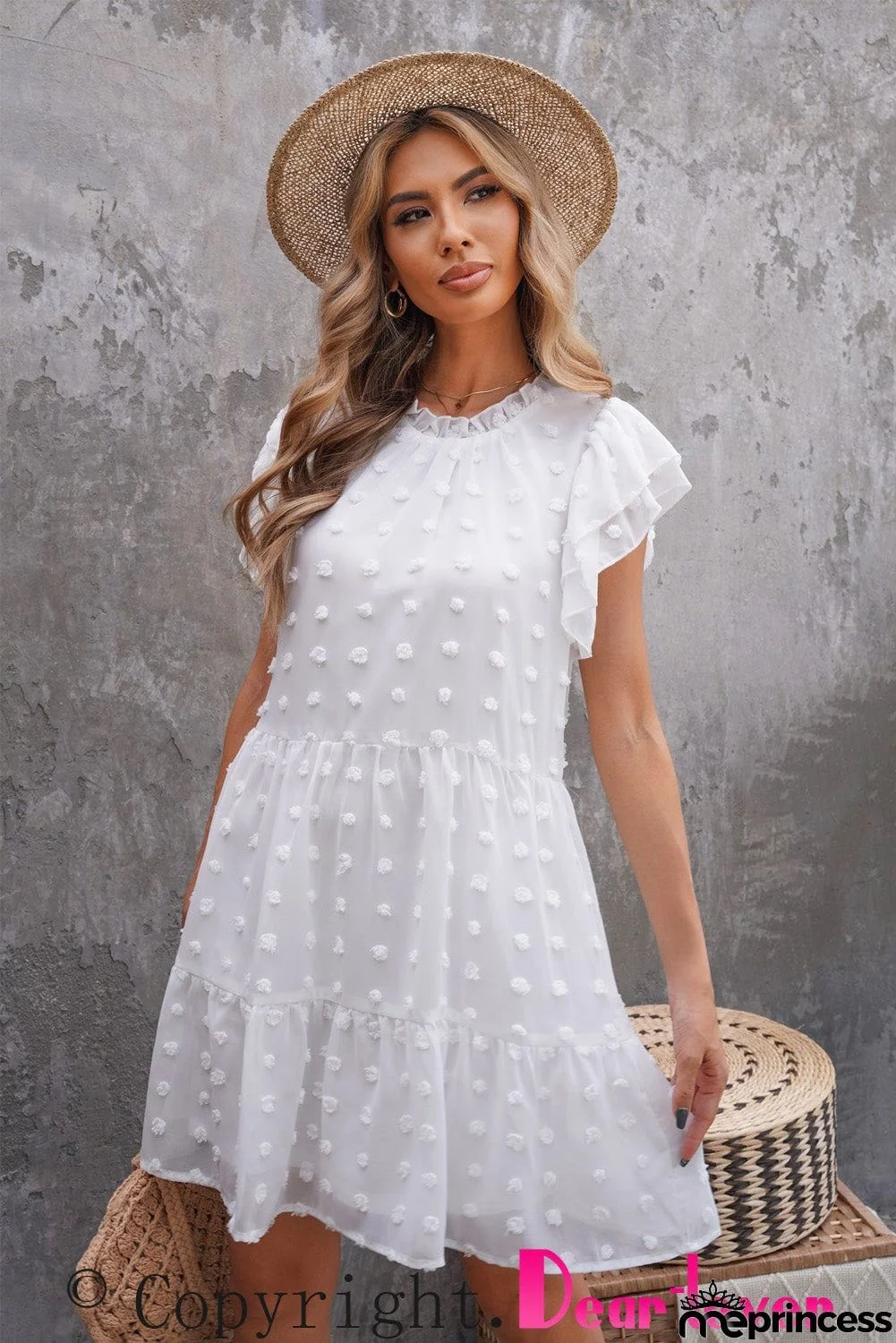 Swiss Dot Layered Mini Dress