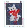 Diamond Painting-DIY Full Round Drill White Cat