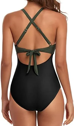 Cutout High Waisted One Piece Swimsuits