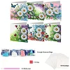 6Pcs Diamond Painting Daisies Greeting Card Set with Envelopes for Beginner Adult Holiday Gifts