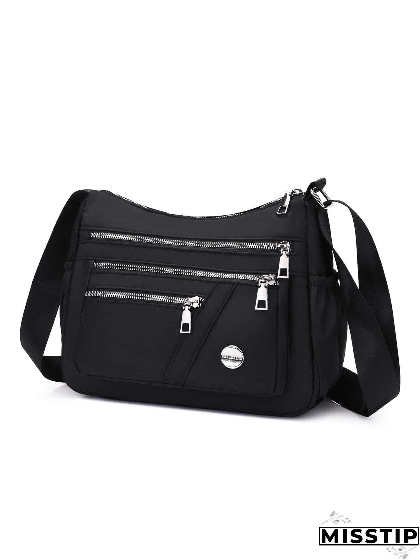 Metal Decor Hobo Bag