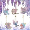 6pcs Fairy Shoes Double Sided Special Shape Diamond Painting Keychains