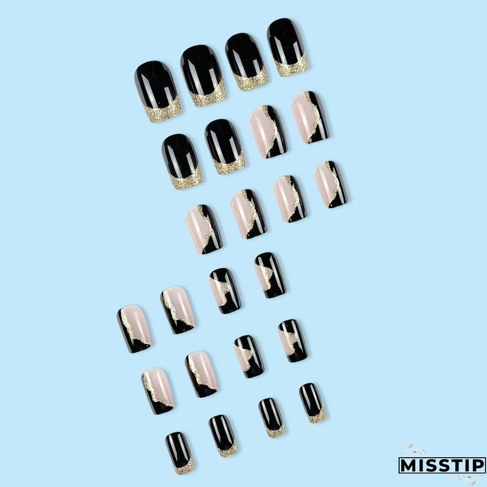 French Glitter Fashion Whitening Manicure Finished Nails