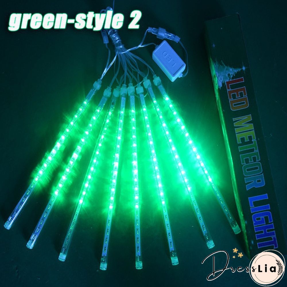 8PCS/1SET 30CM/50CM Waterproof LED Meteor Shower Rain Lights Falling String Lights for Outdoor Home Garden Wedding Party Holiday Christmas Lights