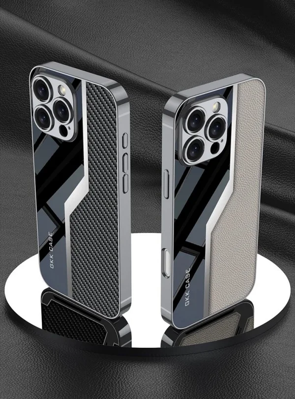 Electroplating Leather Apple Phone Case