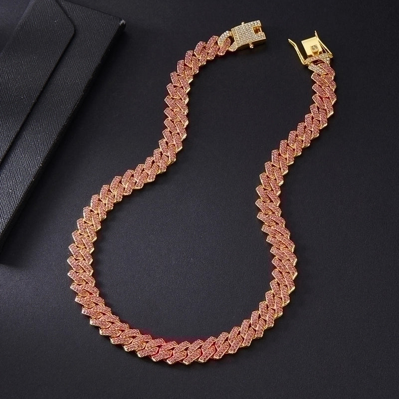 Hip-hop Necklace Alloy Inlay Rhinestones Men’s Necklace