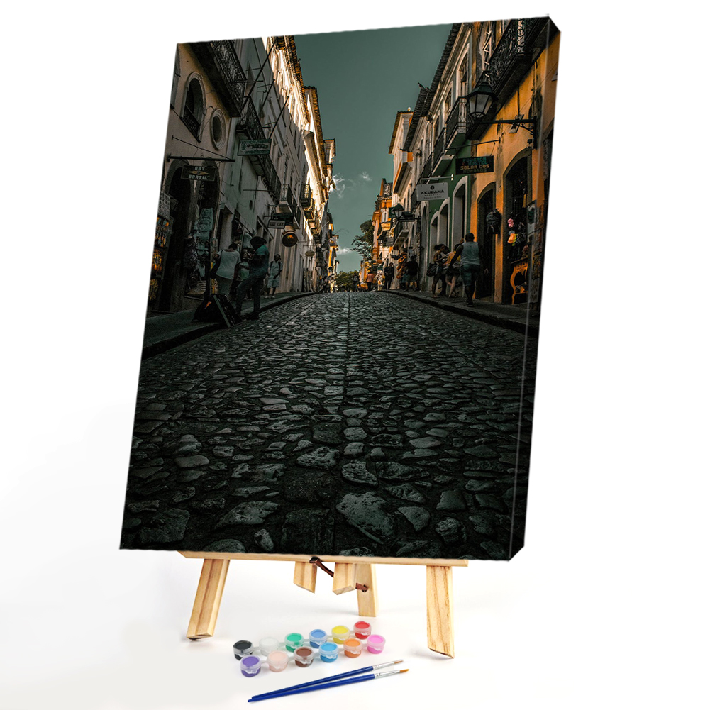

40*50CM Paint By Numbers-Retro Street, 501 Original