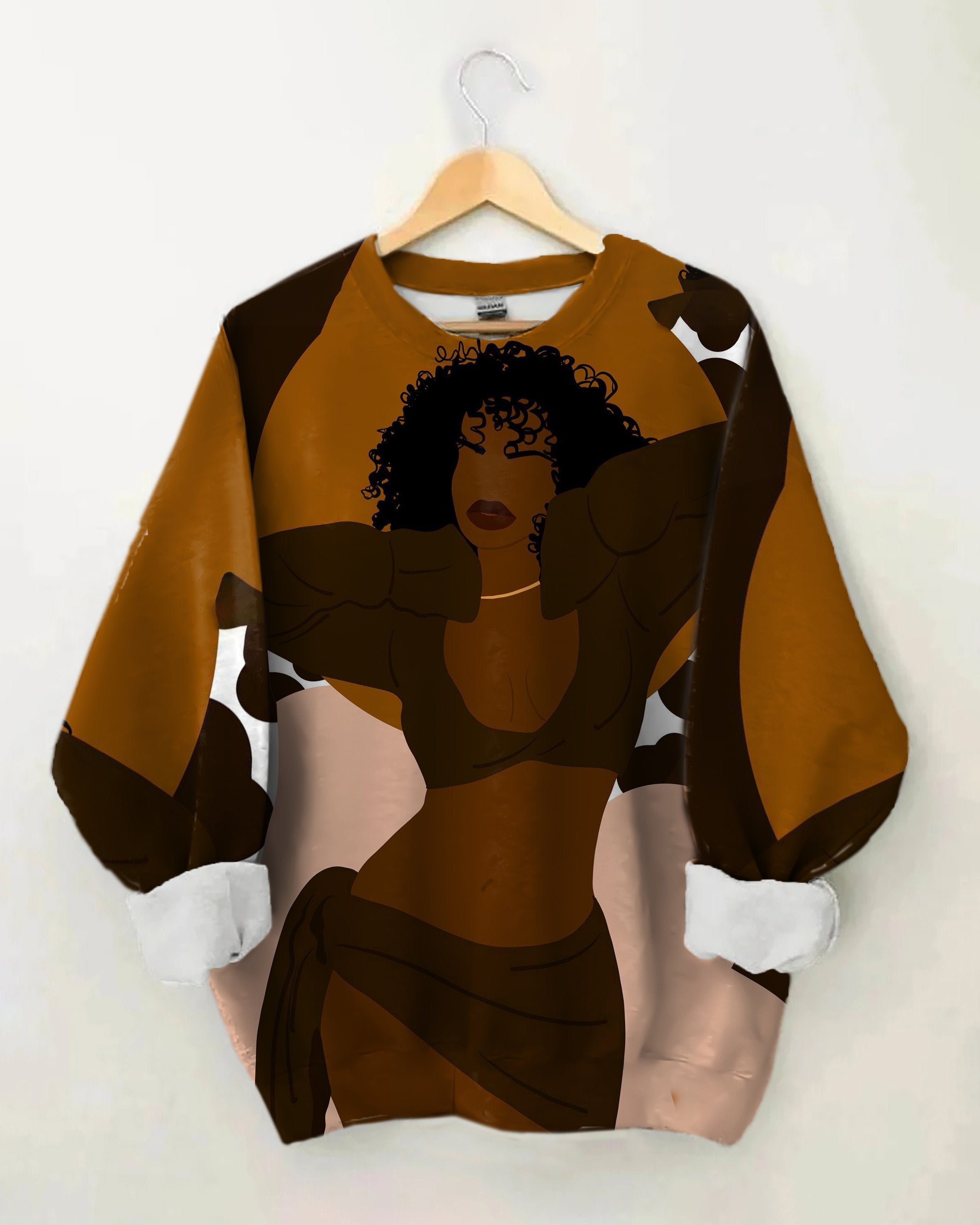 Slim Sunny Brown Girl Long Sleeve Sweatshirt