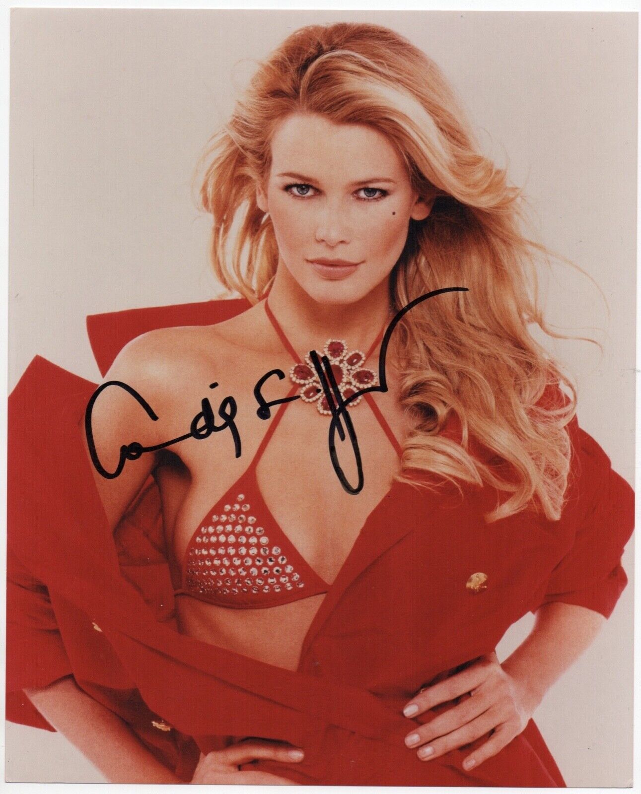 CLAUDIA SCHIFFER signed sexy 8x10 Photo Poster painting AUTOGRAPH auto Beckett BAS Supermodel