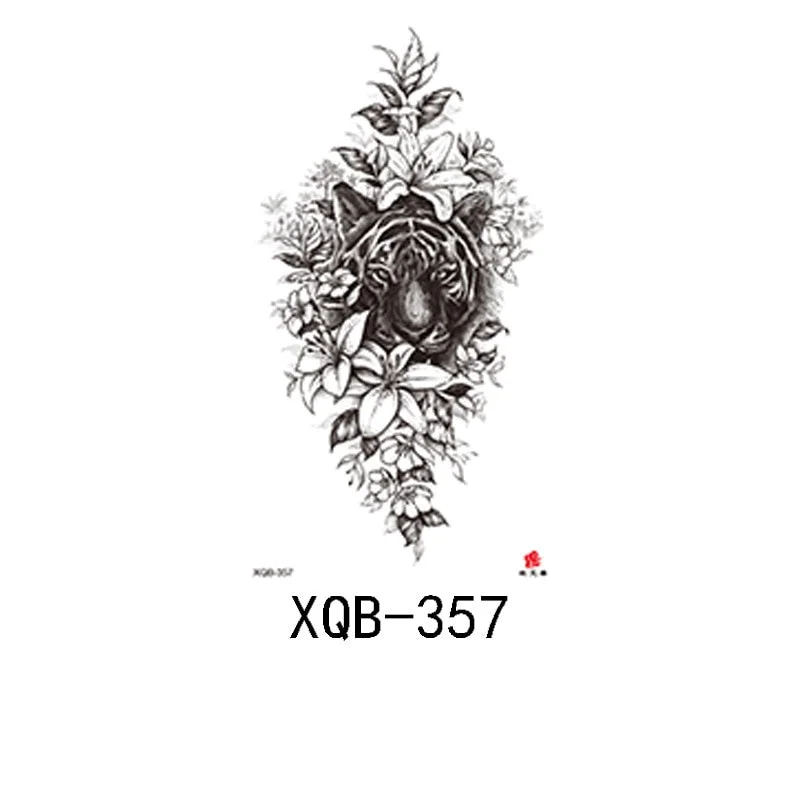 Small Full Arm Waterproof Tattoo Sticker Half Arm Arm Painted Flower Animal Arm Lasting European and American Tattoo Sticker