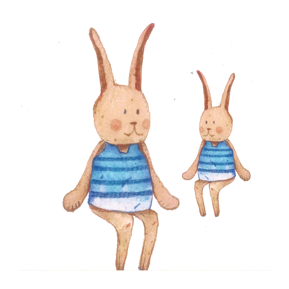 

Rabbits - 11CT Stamped Cross Stitch - 45*45CM, 501 Original