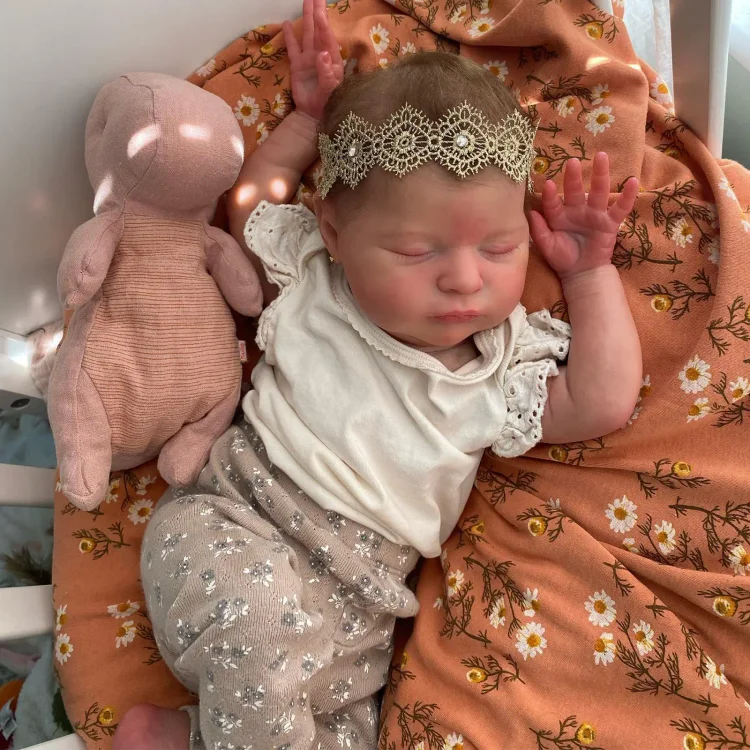 20" Handmade Lifelike Reborn Brown Hair Baby Girl Named Darura：Realistic Reborn Baby Dolls By Rsgdolls®