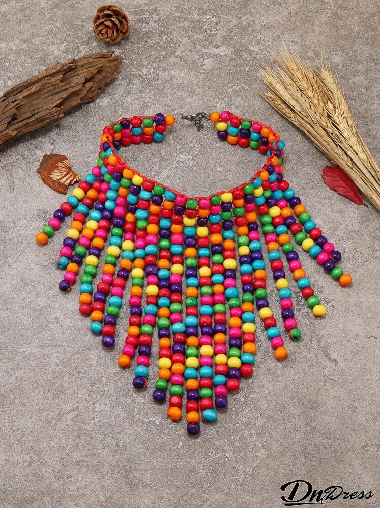 Wooden Beaded Necklace