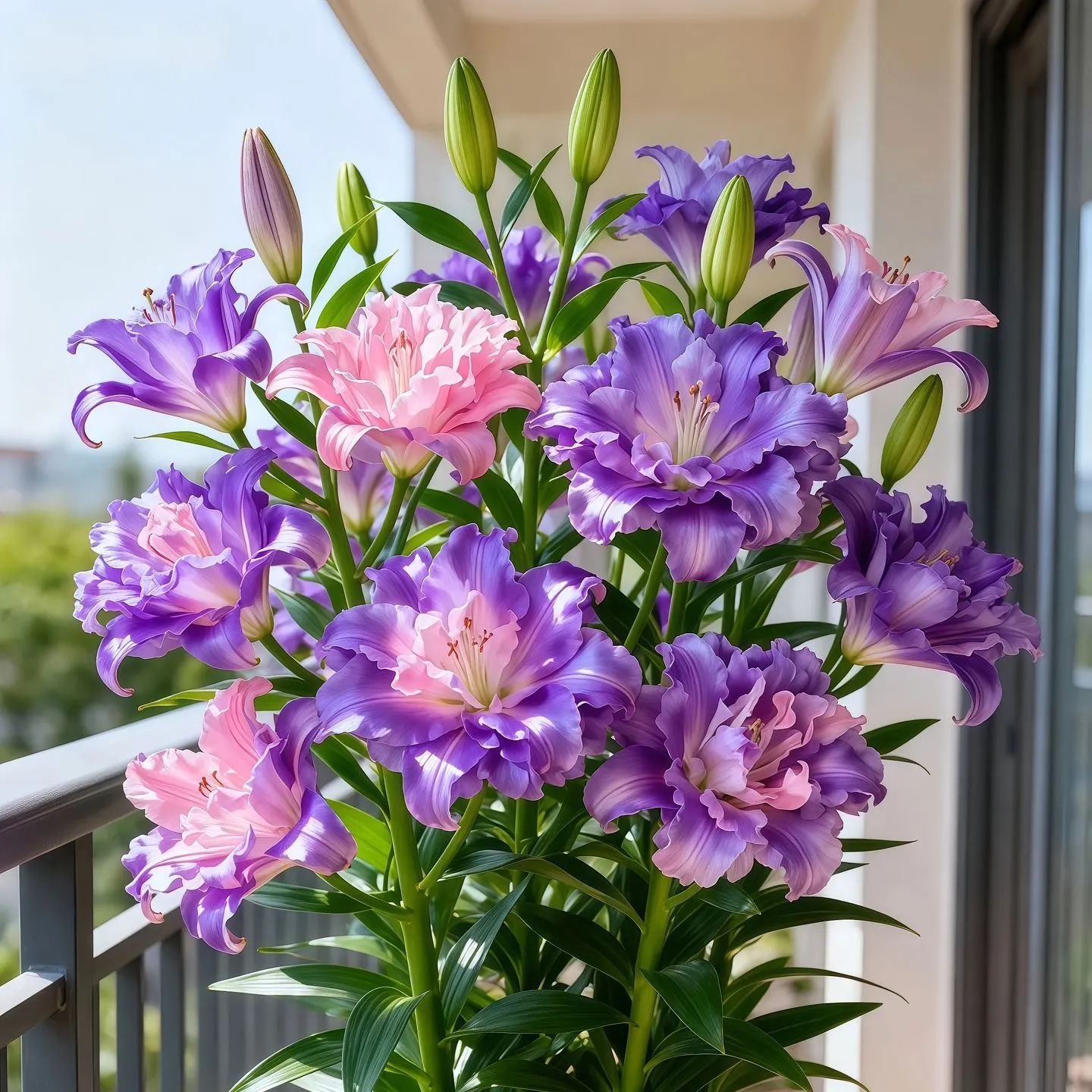 Double-petaled bicolor fragrant lily Bulbs—Fresh and Sweet