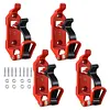 4 Pcs Shovel Mount Quick Release Metal Rubber Clamps for Roof Rack
