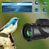 80x100 Night Vision Device Professional Monocular Waterproof for Camping (Black)