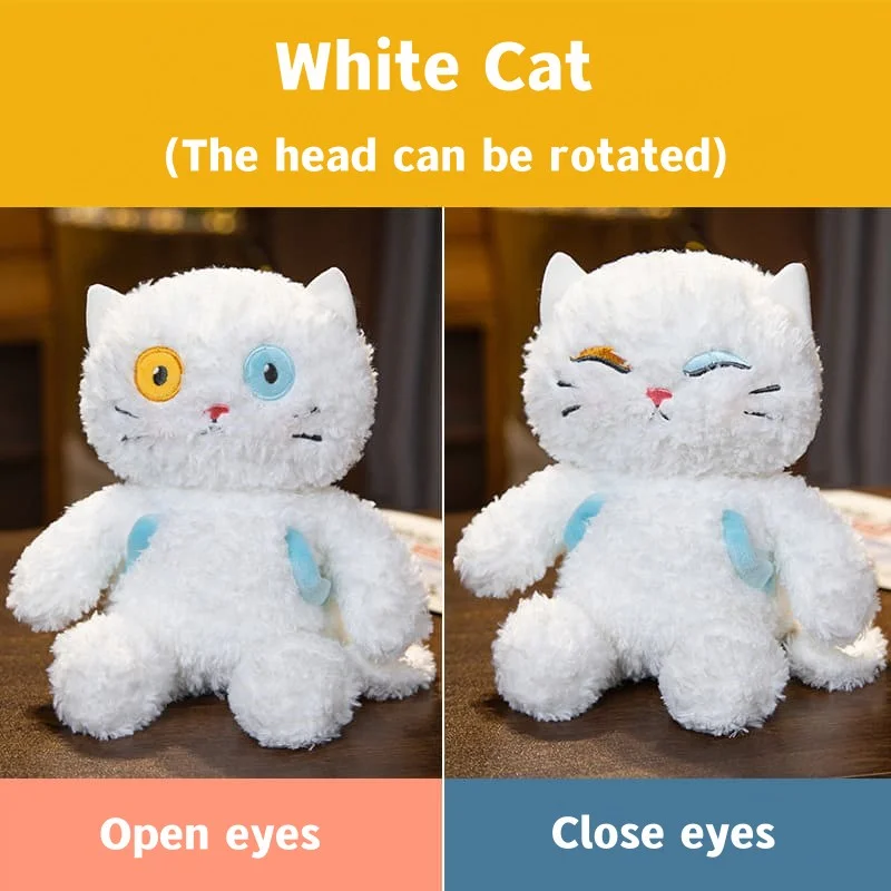 Cuteee Family Kawaii Face Changing Cat Plush Doll Stuffed Animal Plush Toy