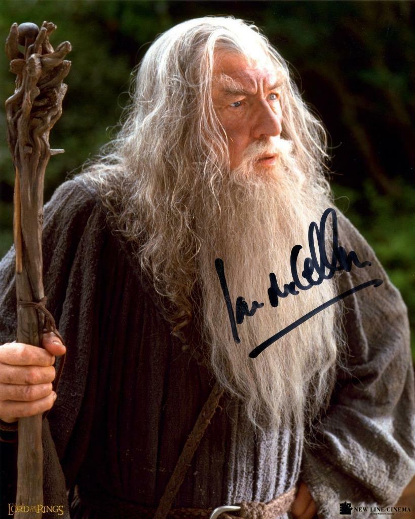 GANDALF IAN MCKELLEN Lord of the rings SIGNED AUTOGRAPHED 10X8 REPRO Photo Poster painting PRINT