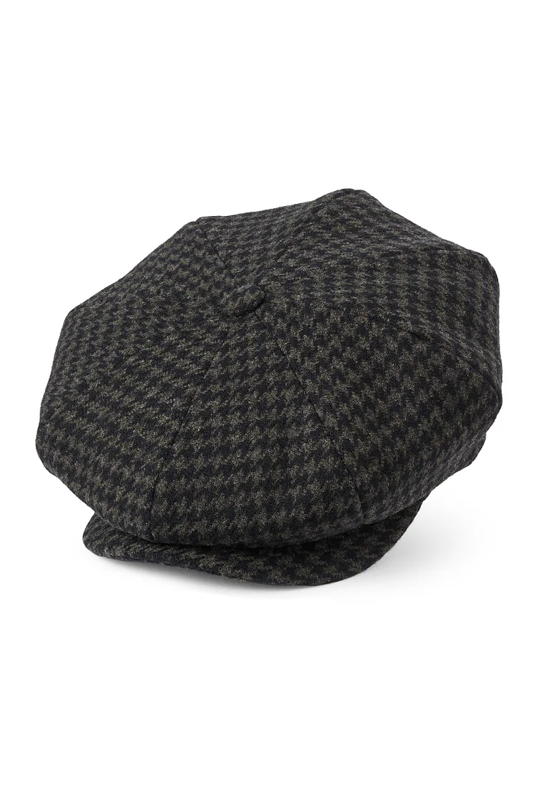 Sandwich Houndstooth Bakerboy Cap