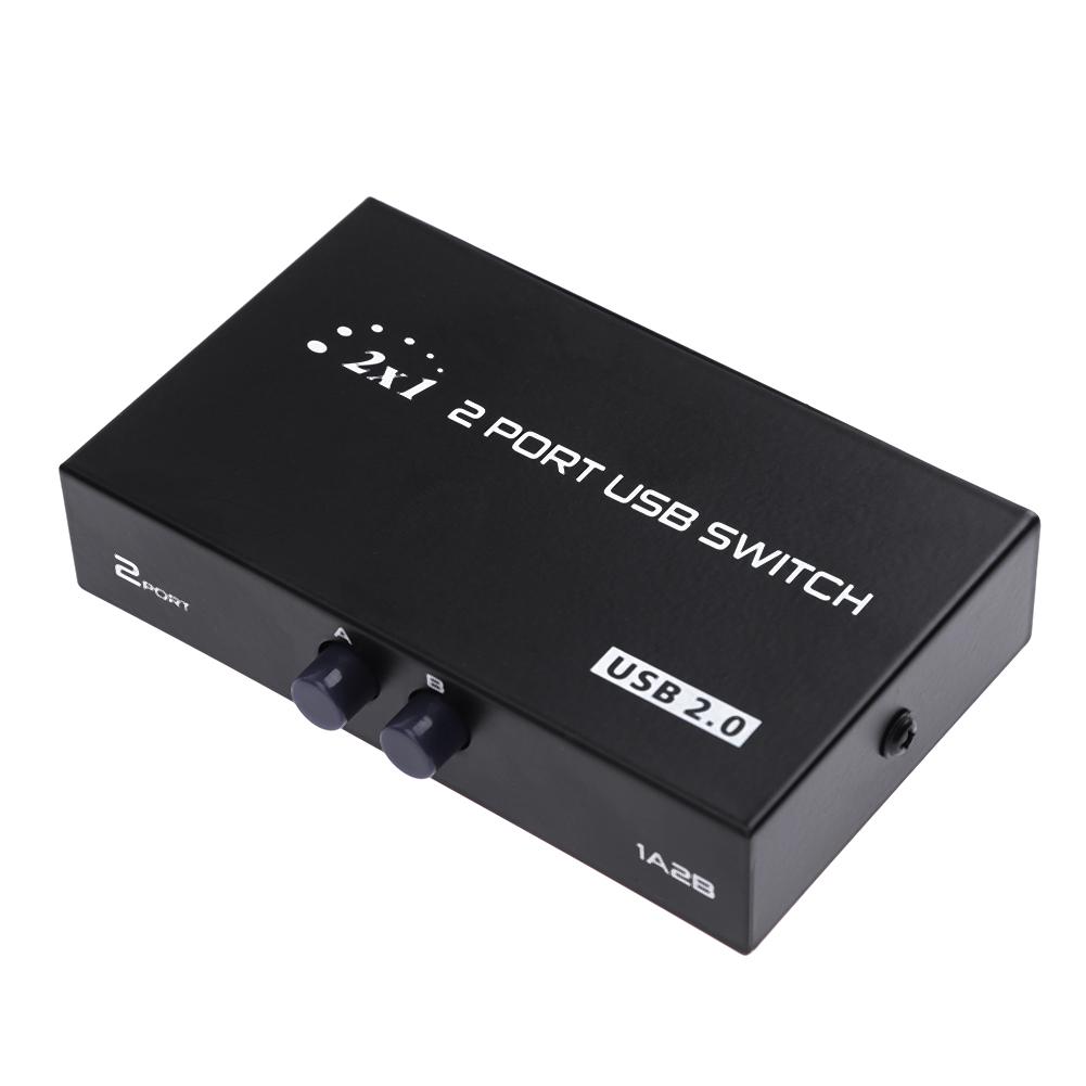 

1A 2B 2 Ports USB 2.0 Sharing Switch Box for 2 Computers to Share 1 Printer, 501 Original