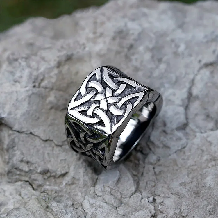 Coutureaura Celtic Knot Stainless Steel Viking Ring