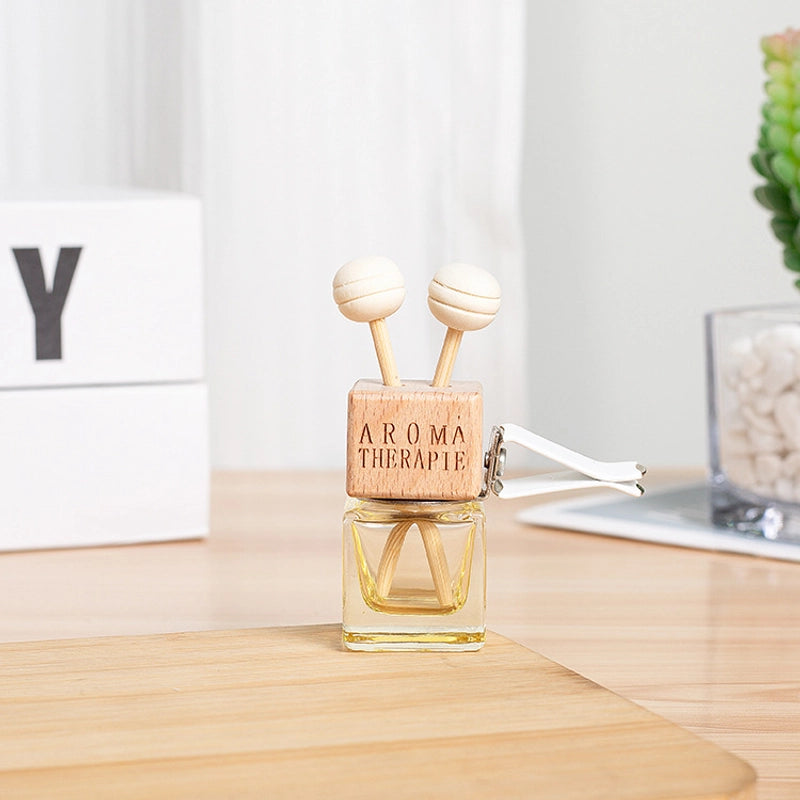 Car Air Conditioning Air Outlet Clip Square Glass Color Perfume Bottle Car Air Conditioning Aromatherapy Glass Color Bottle