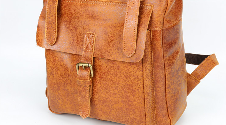 Satchel And Fable Men Women College Vintage Book Bag Fashion Anti-Theft Travel Leather Rucksack Roll Backpacks with fit 15.6 Inch Laptop Dark Brown