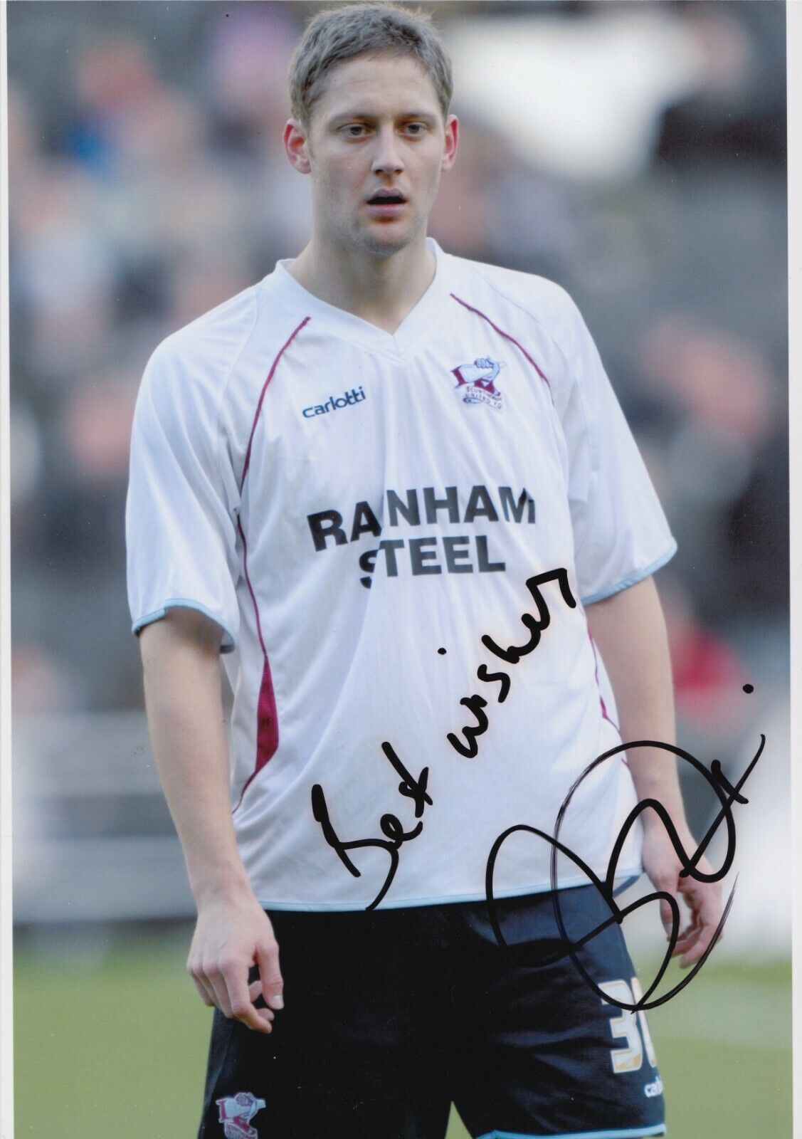 Ben May Hand Signed 12x8 Photo Poster painting - Scunthorpe United Autograph 1.