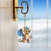 6Pcs DIY Diamond Painting Dragons Keychain