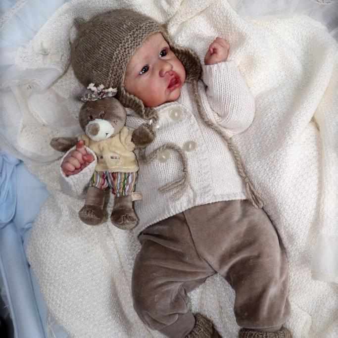[Heartbeat💖 & Sound🔊] Realistic Surprise Lifelike Silicone Baby Doll 20'' Derek Reborn Baby Toddler Doll Girl -Creativegiftss® - [product_tag] Creativegiftss®