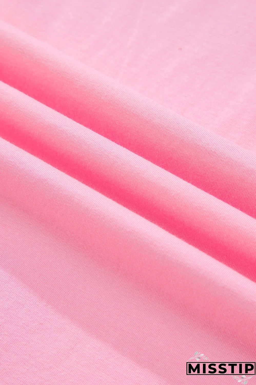 Bonbon Oversized Patched High Low Bracelet Sleeve Plus Size T Shirt